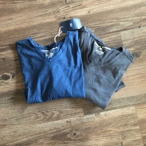 2 men’s Michael Brandon shirts 1 blue 1 gray